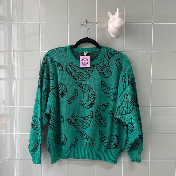 JERSEY GREEN CONCHAS LUREX