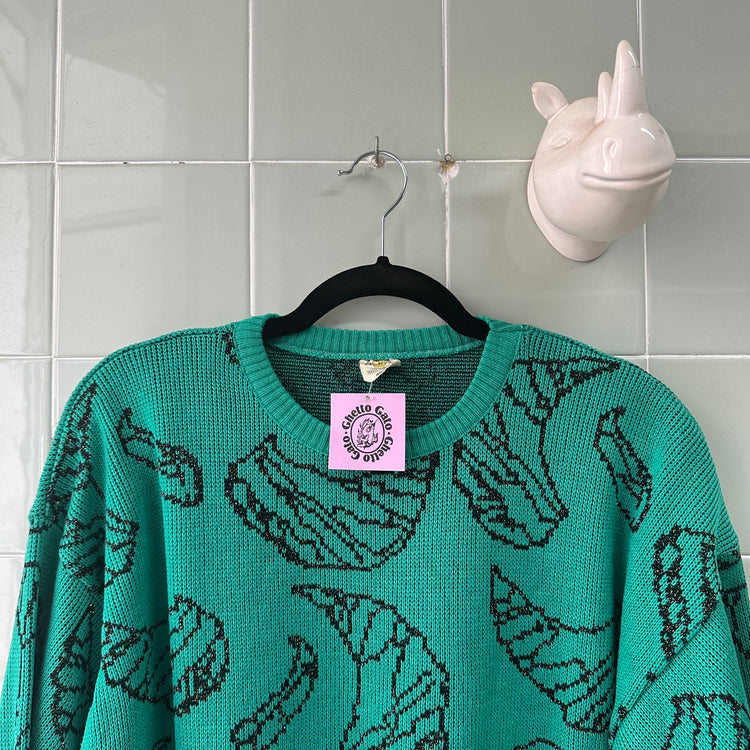 JERSEY GREEN CONCHAS LUREX