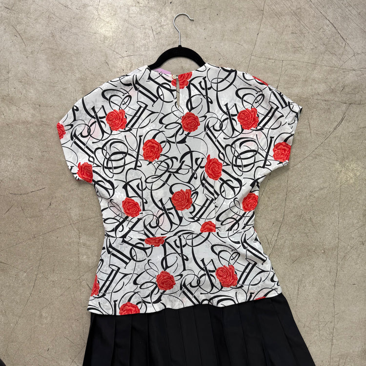 ROSEN 80er-Faltenkleid