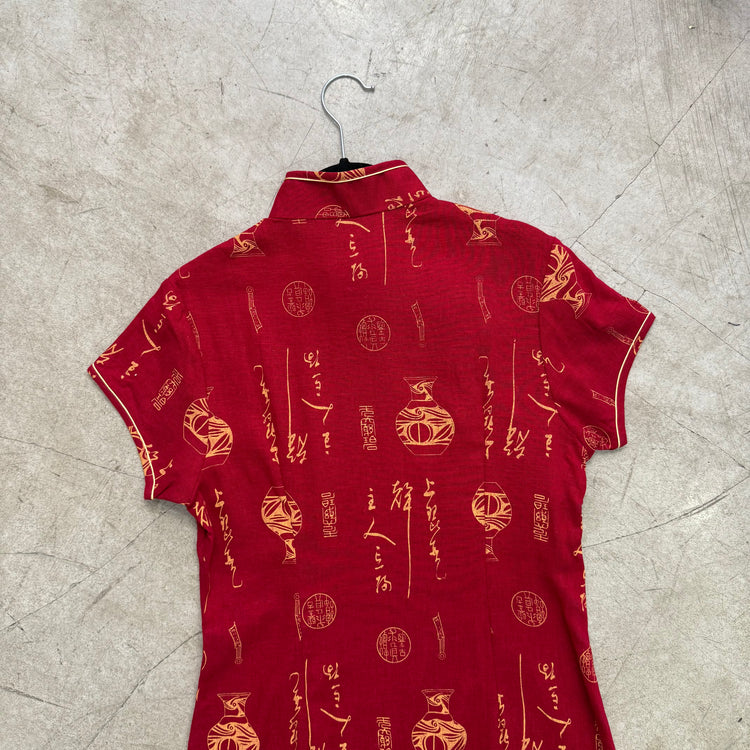 ROTES QUIPAO-KLEID