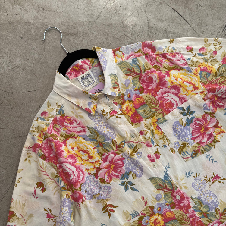 CAMISA FLORAL BEIGE PINK GO-IN