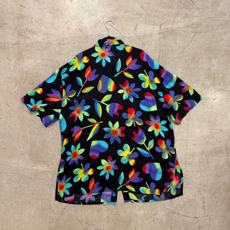 CAMISA BLACK PRINT MULTICOLOR FLORAL