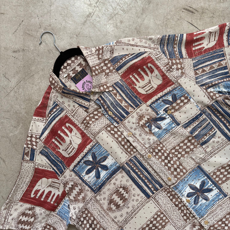 CAMISA BEIGE PRINT FARKS