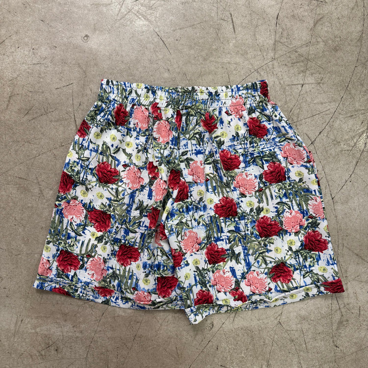 SHORT FLUIDO FLORAL WHITE