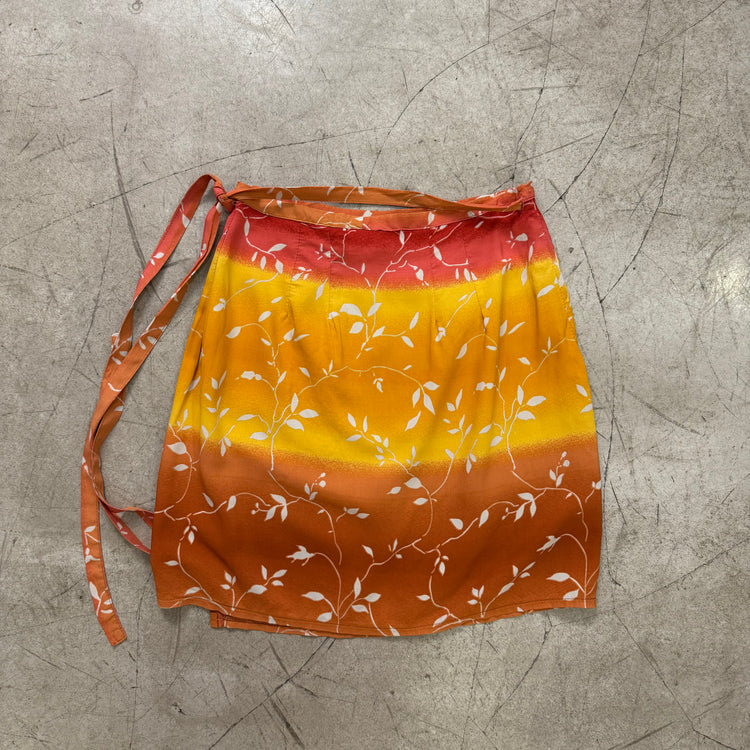 FALDA PAREO ORANGE FLORAL