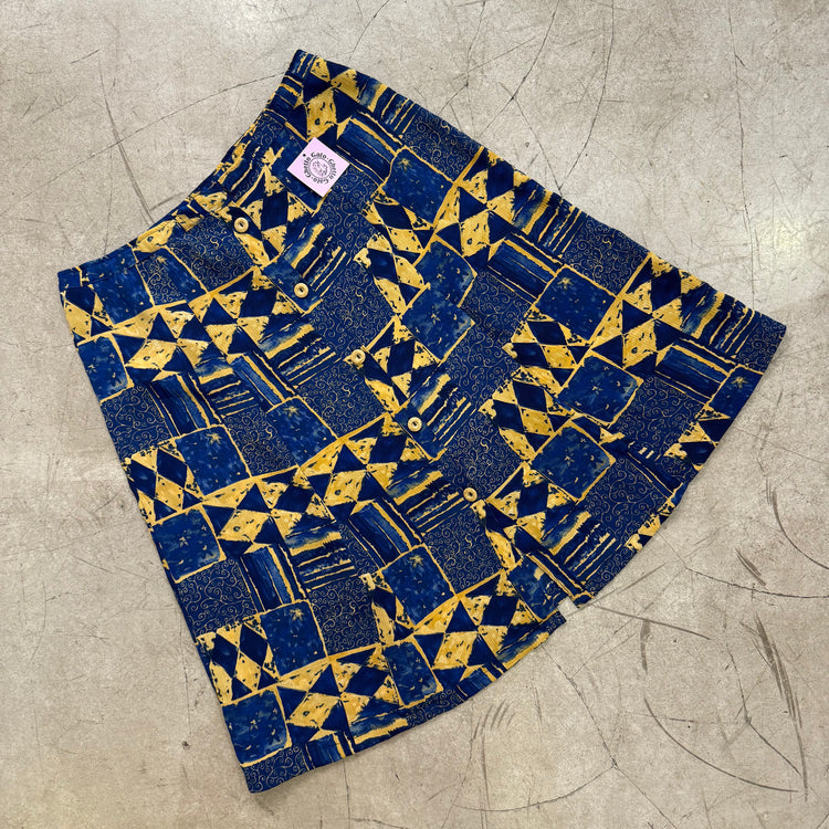 FALDA BLUE YELLOW BOTONES