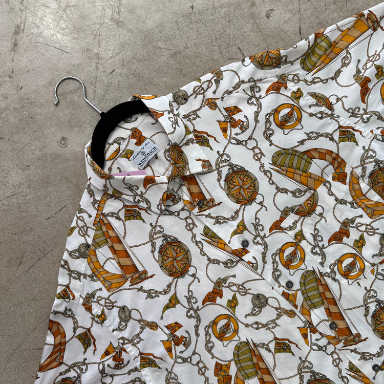 CAMISA WHITE ORANGE NAVY