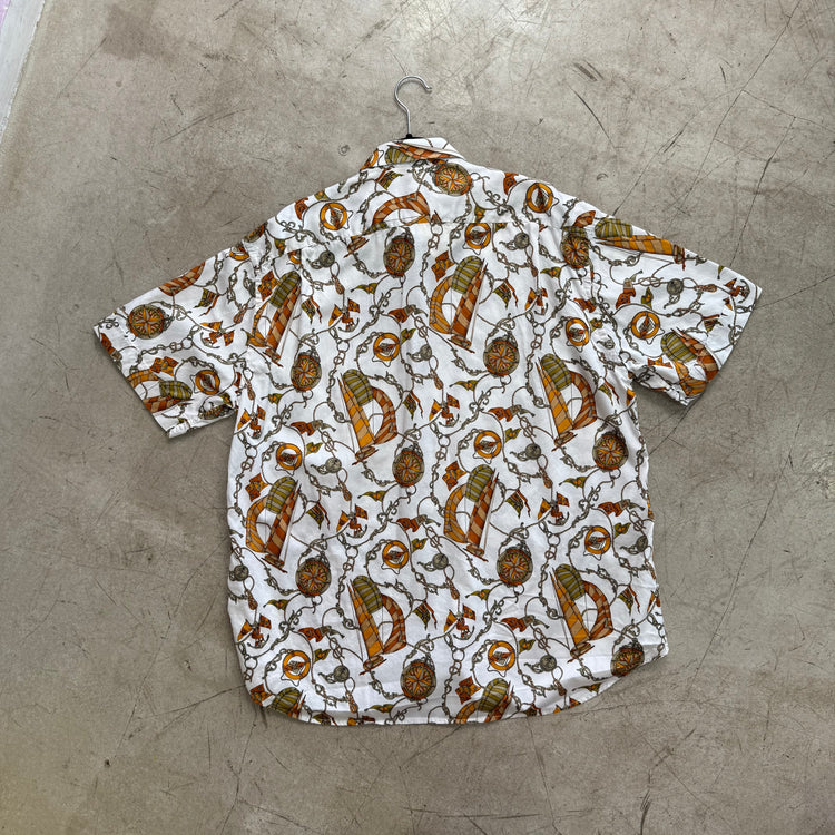 CAMISA WHITE ORANGE NAVY