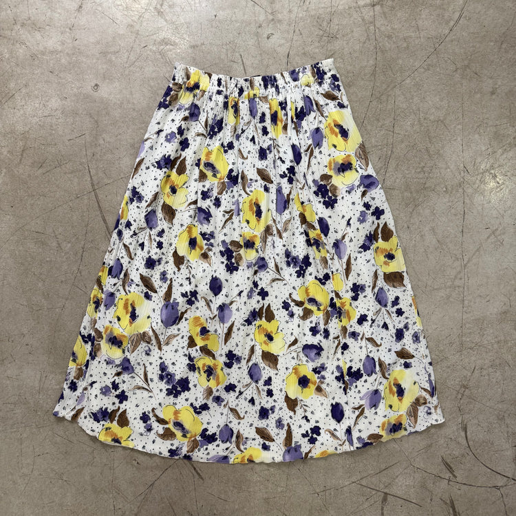 FUCHSIA LEOPARD PLEATED SKIRT
