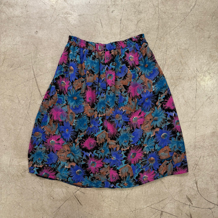 FALDA MULTICOLOR BLACK FLORAL CANDA