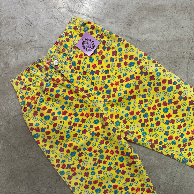 YELLOW FLORAL PANTS