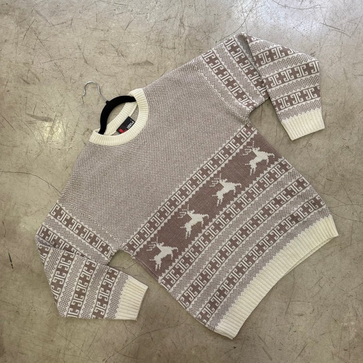BLAUER MOHAIR-PULLOVER