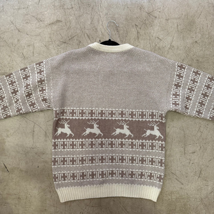 BLAUER MOHAIR-PULLOVER