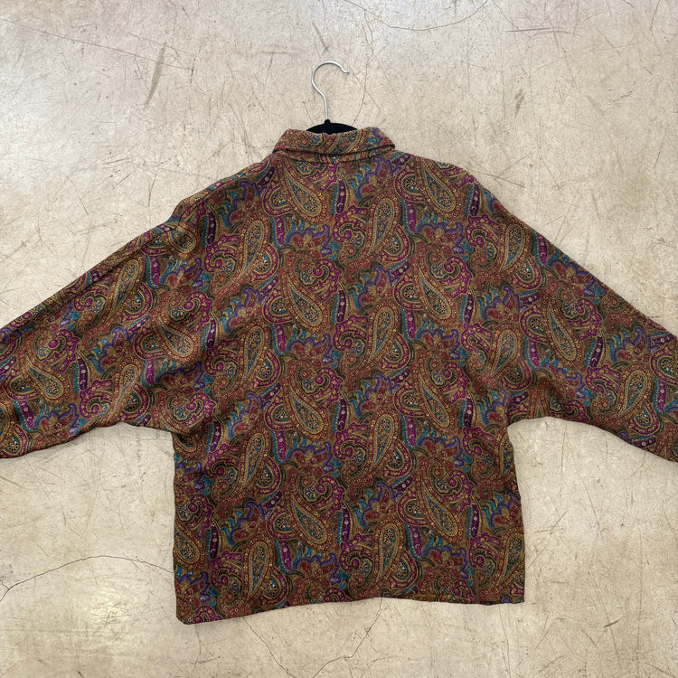 CAMISA 70s PAISLEY BROWN