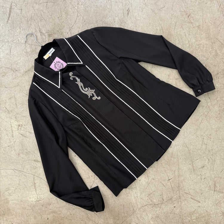 CAMISA BLACK BORDADO ECI