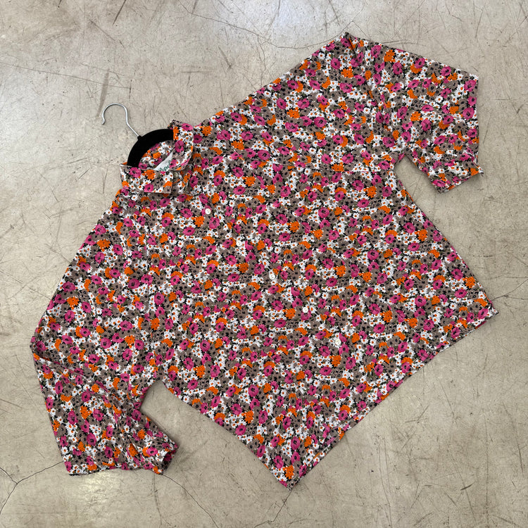CAMISA FLORAL PINK POPELINO