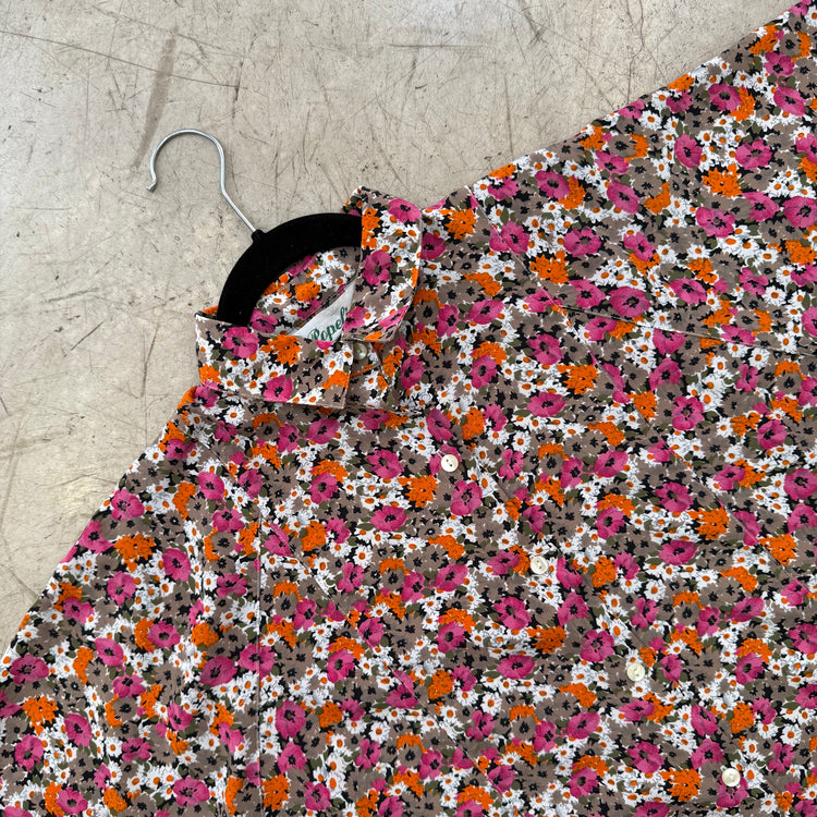 CAMISA FLORAL PINK POPELINO