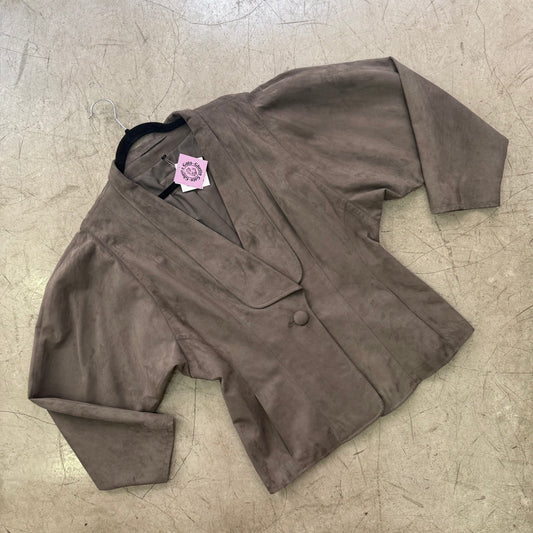 BRAUNE BIKERBOMBERJACKE AUS LEDER