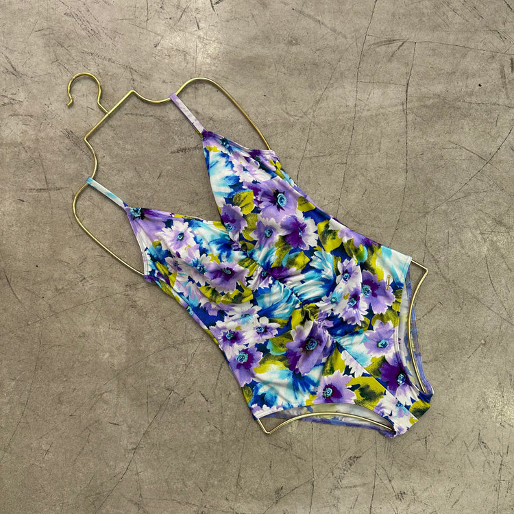 PURPLE FLOWERS SCHIESSER SWIMSUIT