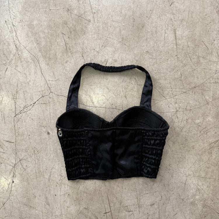 CORSET BUSTIER BLACK PERLAS