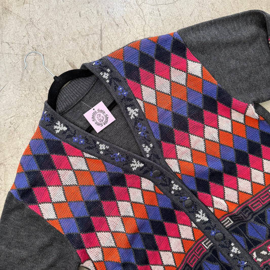 JERSEY CÁRDIGAN GREY MULTICOLOR
