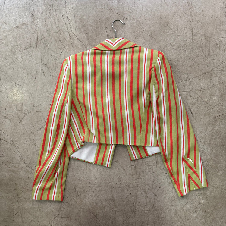 GRÜNER ROT GESTREIFTER BLAZER