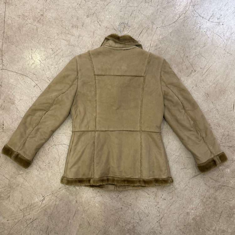 CHAQUETA Y2K PELO BEIGE