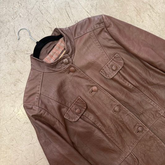 CHAQUETA PIEL BROWN DESA