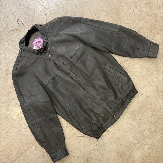 BOMBER PIEL GREY TAUPE