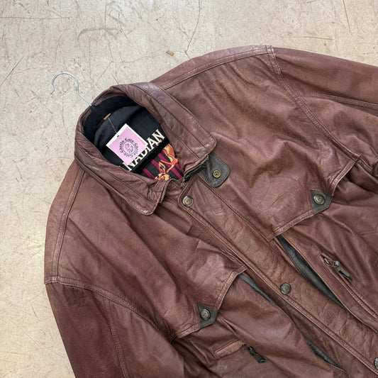 BOMBER PIEL BROWN CANADIAN FADED