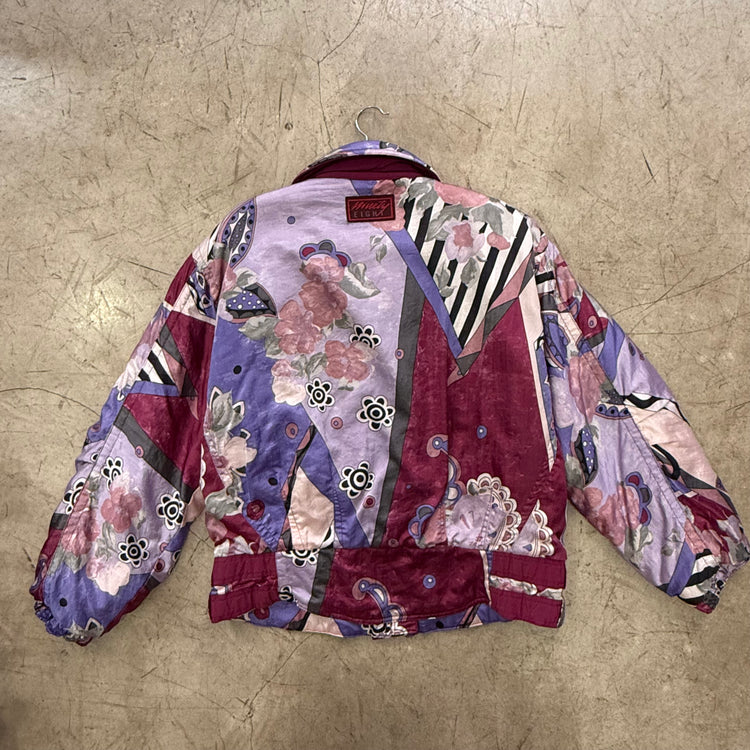 SKI JACKET PURPLE PRINT PINK