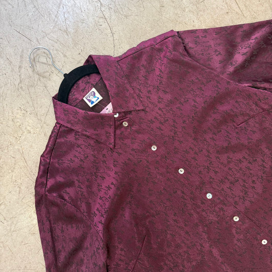 CAMISA GRANATE RASO FLORAL YESSICA