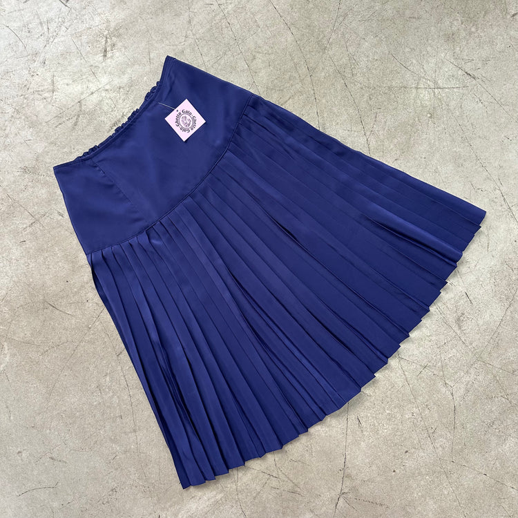 FUCHSIA LEOPARD PLEATED SKIRT