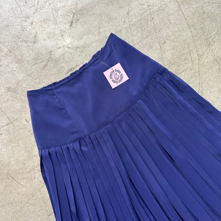 FUCHSIA LEOPARD PLEATED SKIRT