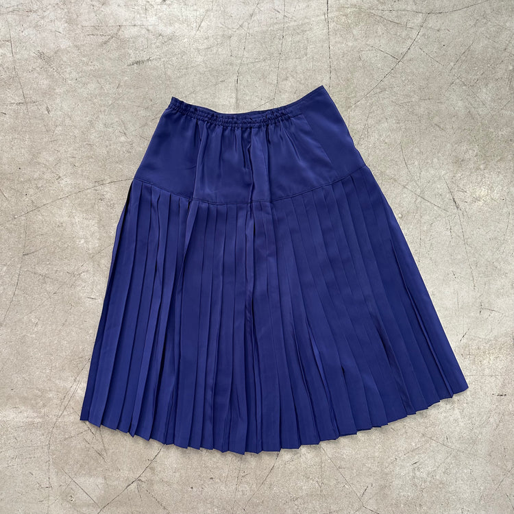 FUCHSIA LEOPARD PLEATED SKIRT