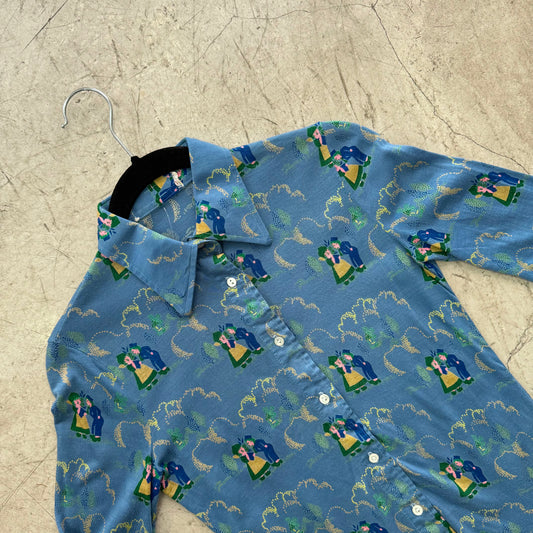 CAMISA BLUE 70s FLORAL