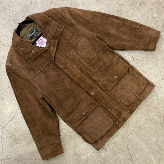 ABRIGO PIEL SUEDE BROWN RENATTO