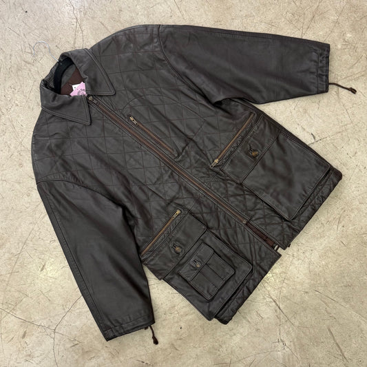 CHAQUETA PIEL MARRÓN GUATA