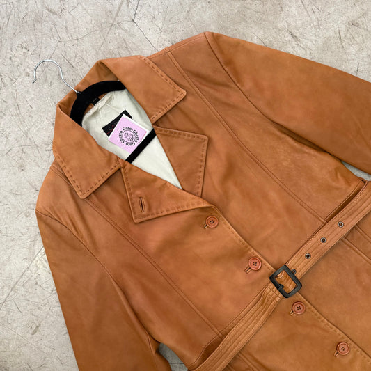 CHAQUETA BLAZER PIEL BEIGE CABRINI