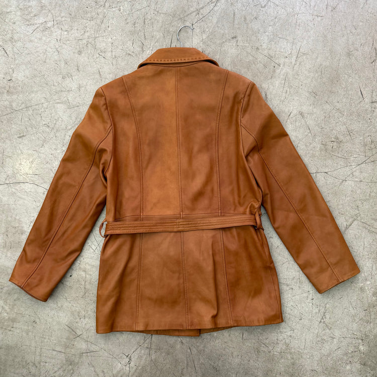 CHAQUETA BLAZER PIEL BEIGE CABRINI