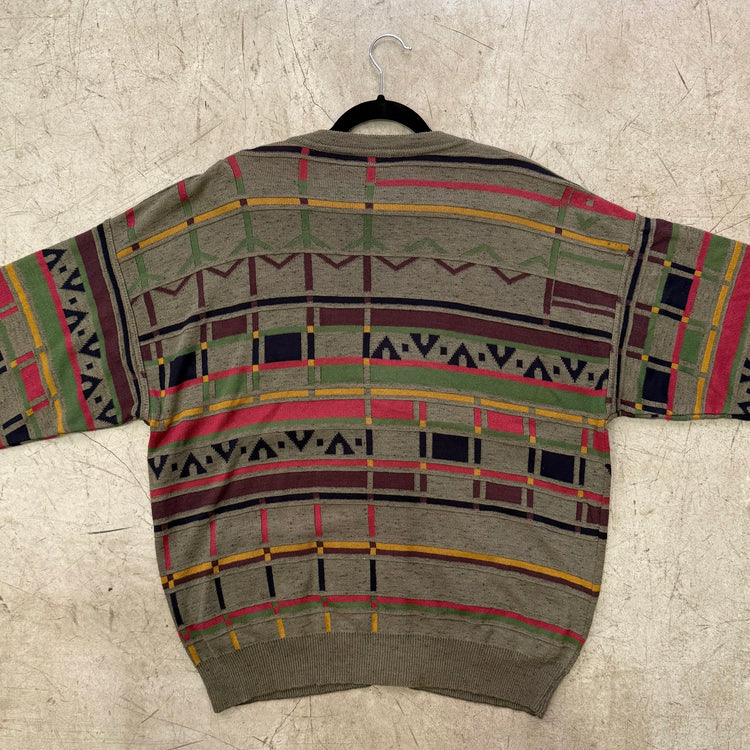 JERSEY CÁRDIGAN BROWN MULTICOLOR