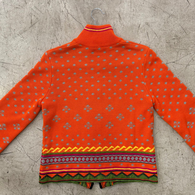 JERSEY CÁRDIGAN ORANGE MULTICOLOR