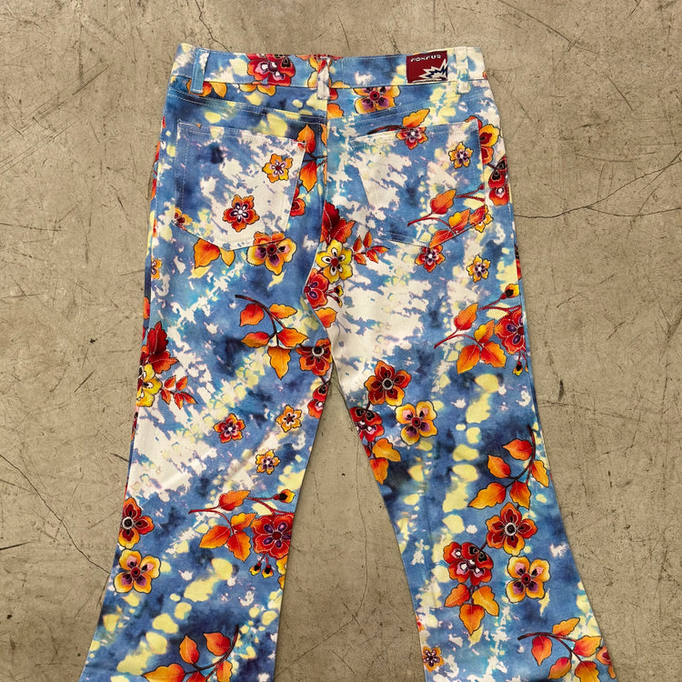 PANTALÓN CAMPANA Y2K FLORAL FOXFUR