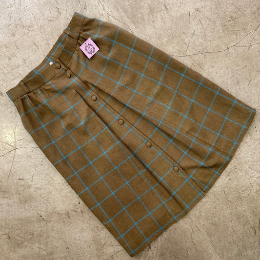 FALDA BEIGE CUADROS BLUE