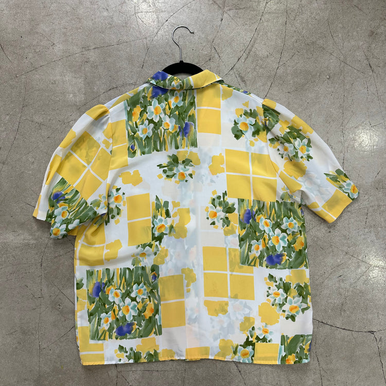 CAMISA WHITE YELLOW FLOWERS