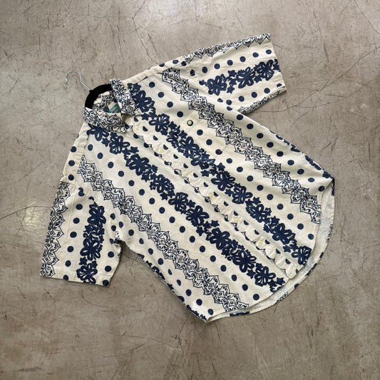 CAMISA HAWAIANA BEIGE BLUE ARCADIA