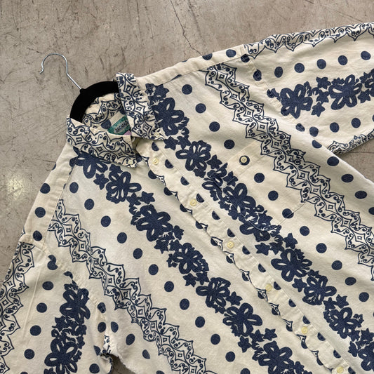 CAMISA HAWAIANA BEIGE BLUE ARCADIA