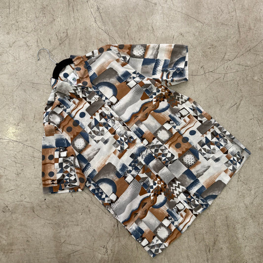 CAMISA BROWN BLUE PRINT NEW FAST