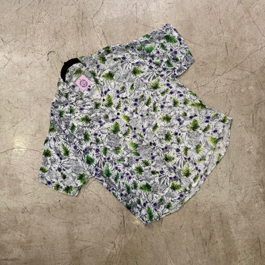 CAMISA WHITE FLORAL LILAC