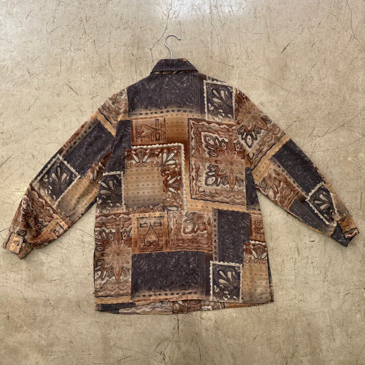 CAMISA BEIGE FLORAL TYORAN